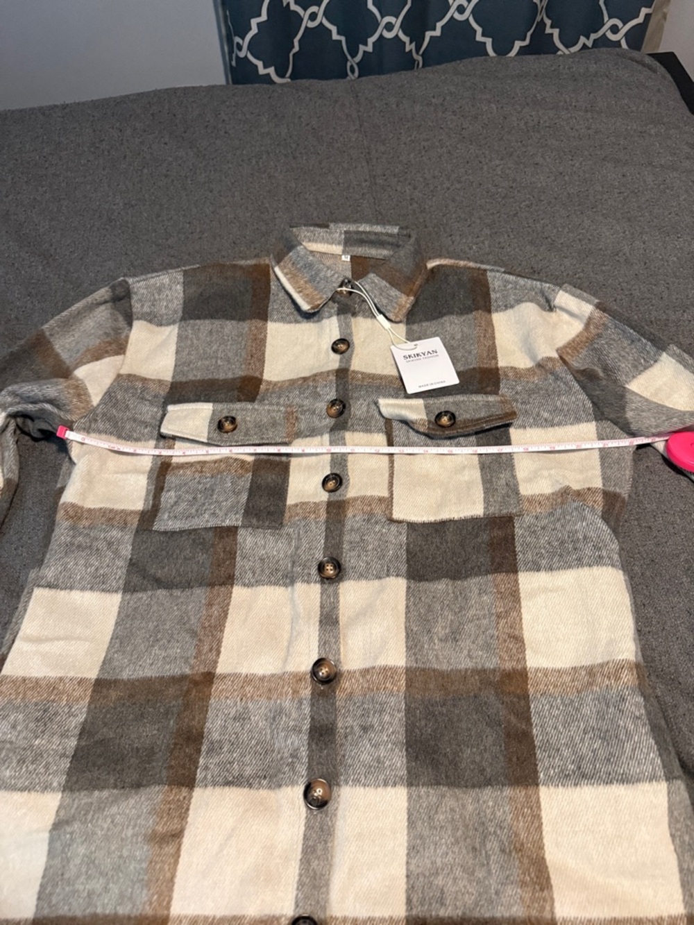 Skikyan plaid she met, NWT, M - Picture 7 of 13
